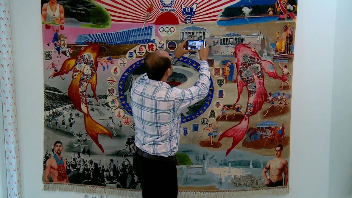 Iranian artists weave world's first interactive carpet dedicated to Tokyo 2020 Olympics